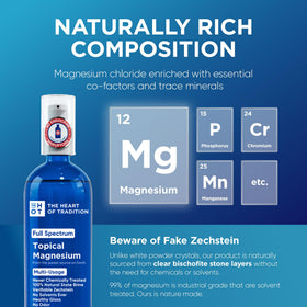 Flacon de spray d'huile de magnésium dans un environnement naturel
