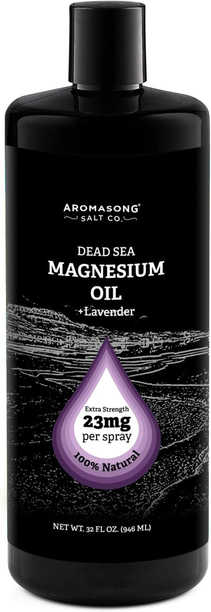 Flacon de spray de magnésium Aromasong à la lavande, 32 oz