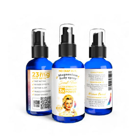 Flacon de spray de magnésium No Crap In It en situation d'utilisation