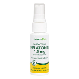 Flacon de spray de mélatonine NaturesPlus 2 fl oz saveur menthe naturelle