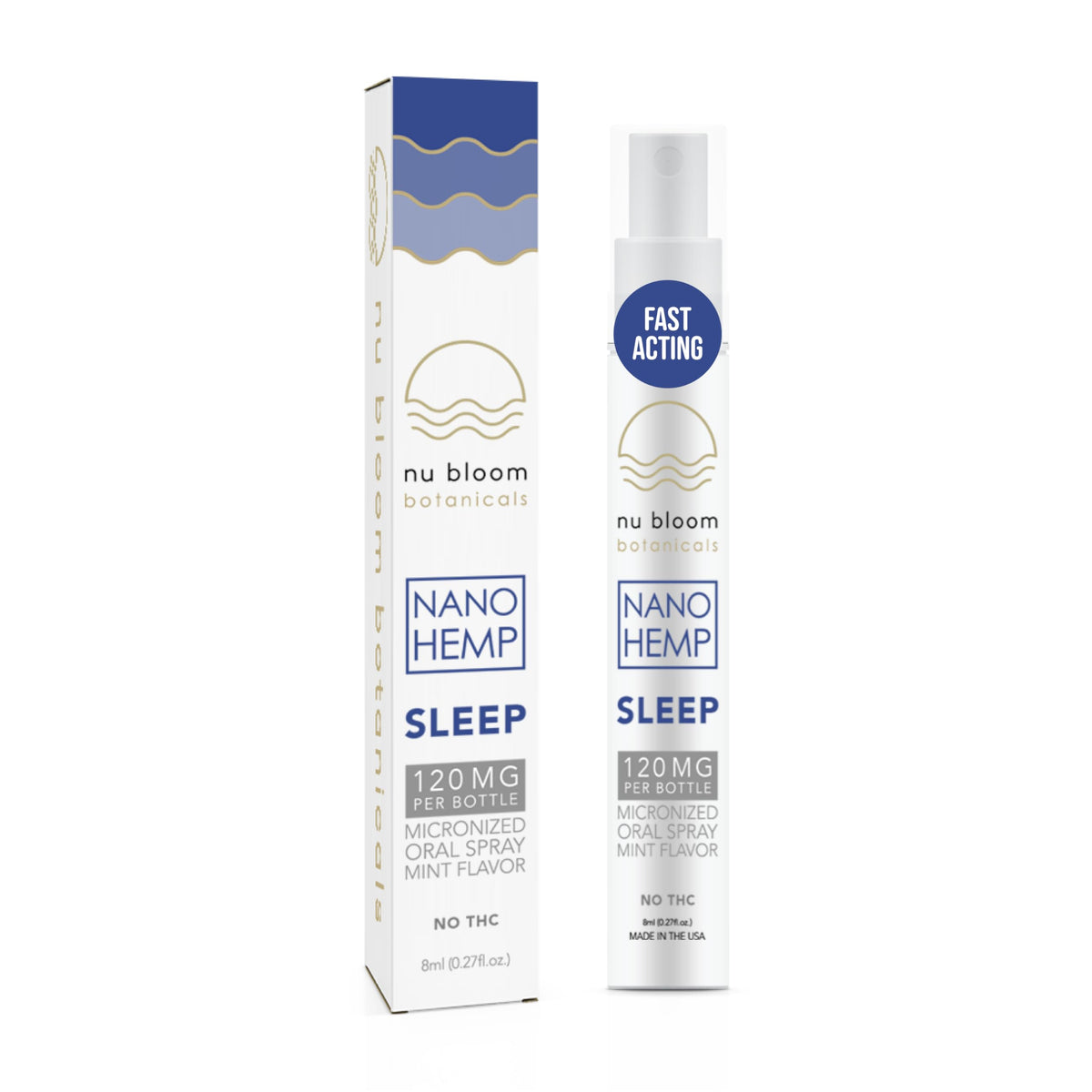 Flacon de spray de sommeil Nu Bloom 8 mL vue de face
