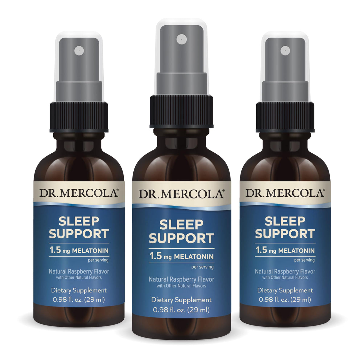 Flacon de spray Dr. Mercola soutien sommeil 29 ml vue avant