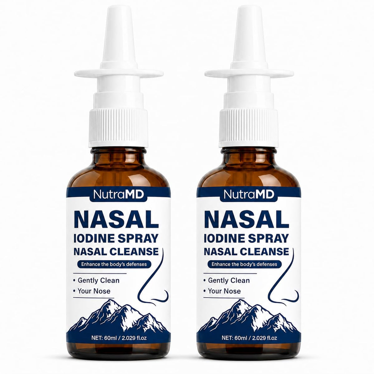 Flacon de spray nasal LANZF 60 ml avec brume fine