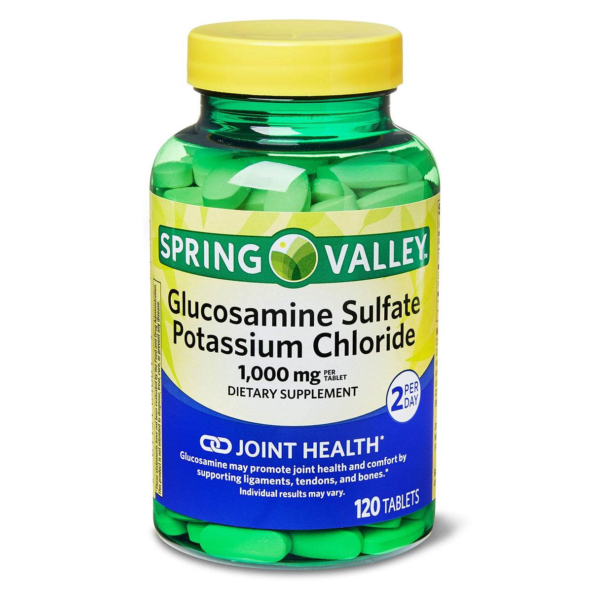 Flacon de Spring Valley Glucosamine Sulfate 1000 mg 120 comprimés