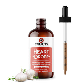 Flacon de Strauss Heartdrops Extrait d'Ail Vieilli 225 ml vue de face