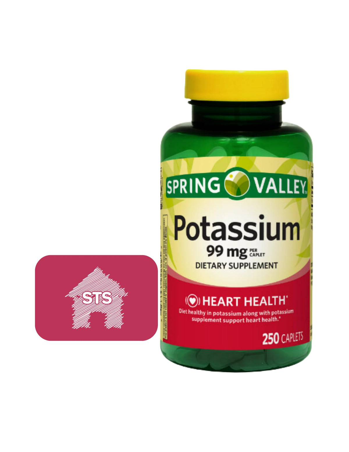 Flacon de STS Home Potassium 99 mg 250 comprimés vue de face
