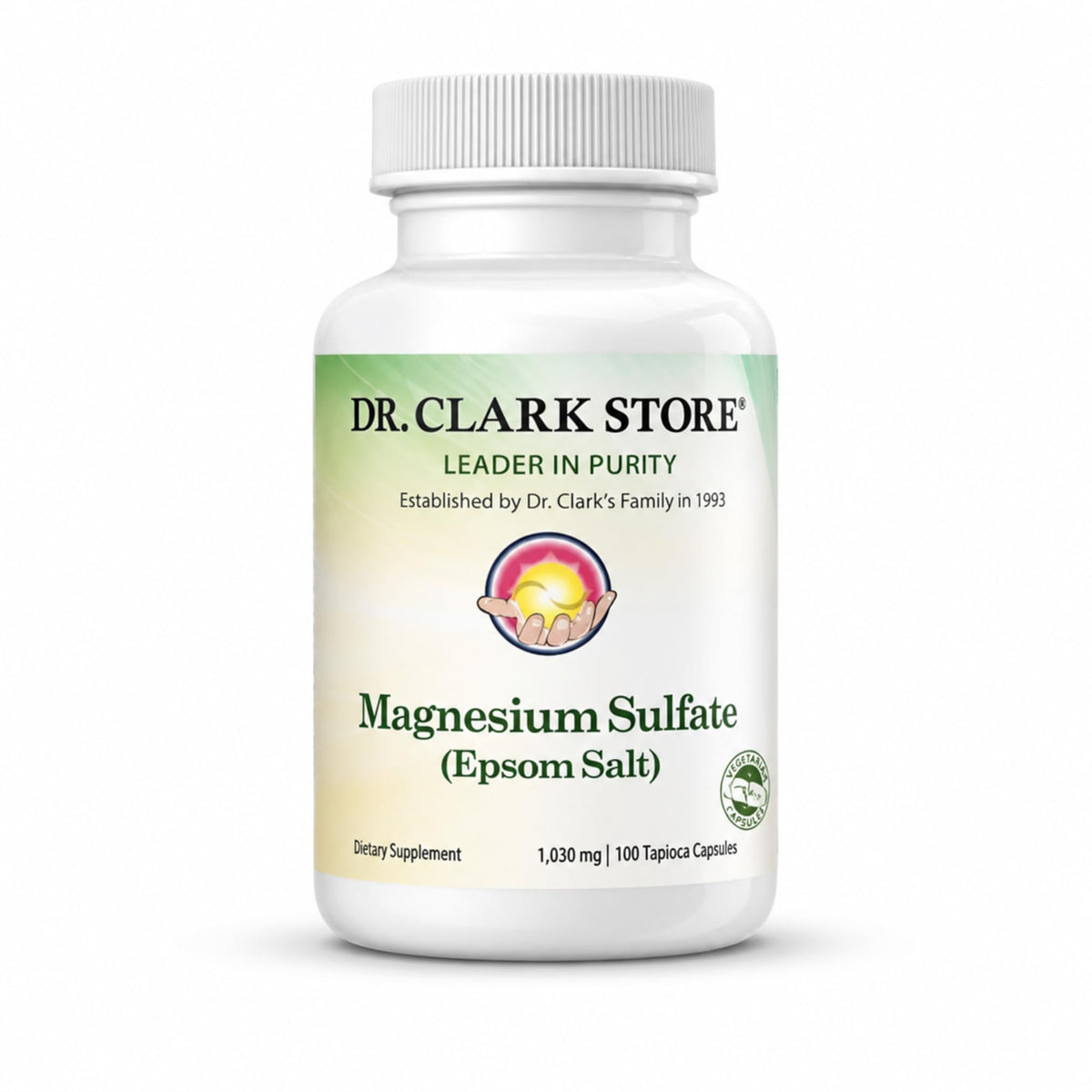 Flacon de sulfate de magnésium USP Dr Clark Store 100 capsules