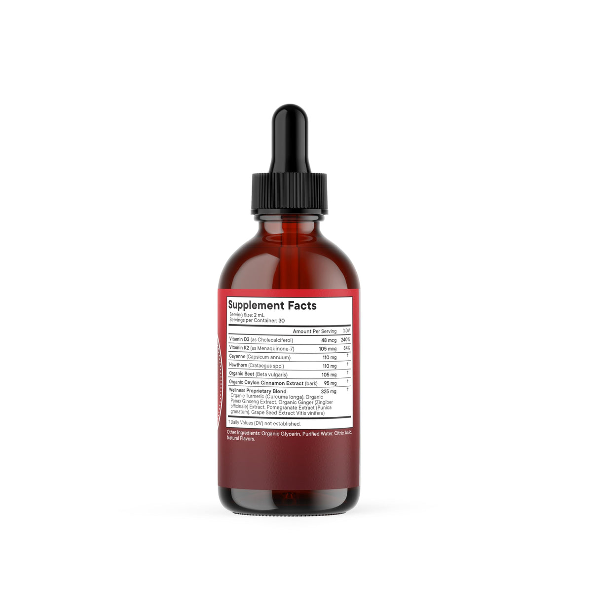 Flacon de Superfood MD Complément de Piment de Cayenne 180 ml sur un fond clair