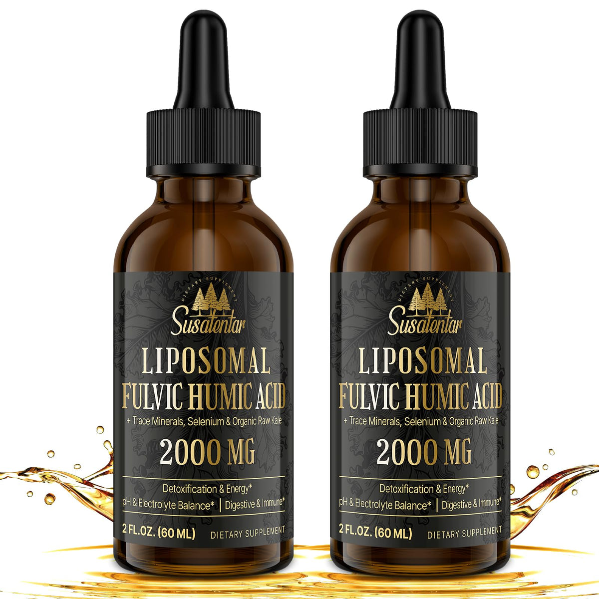 Flacon de Susatentar Acide Fulvique 2000 MG vue de face