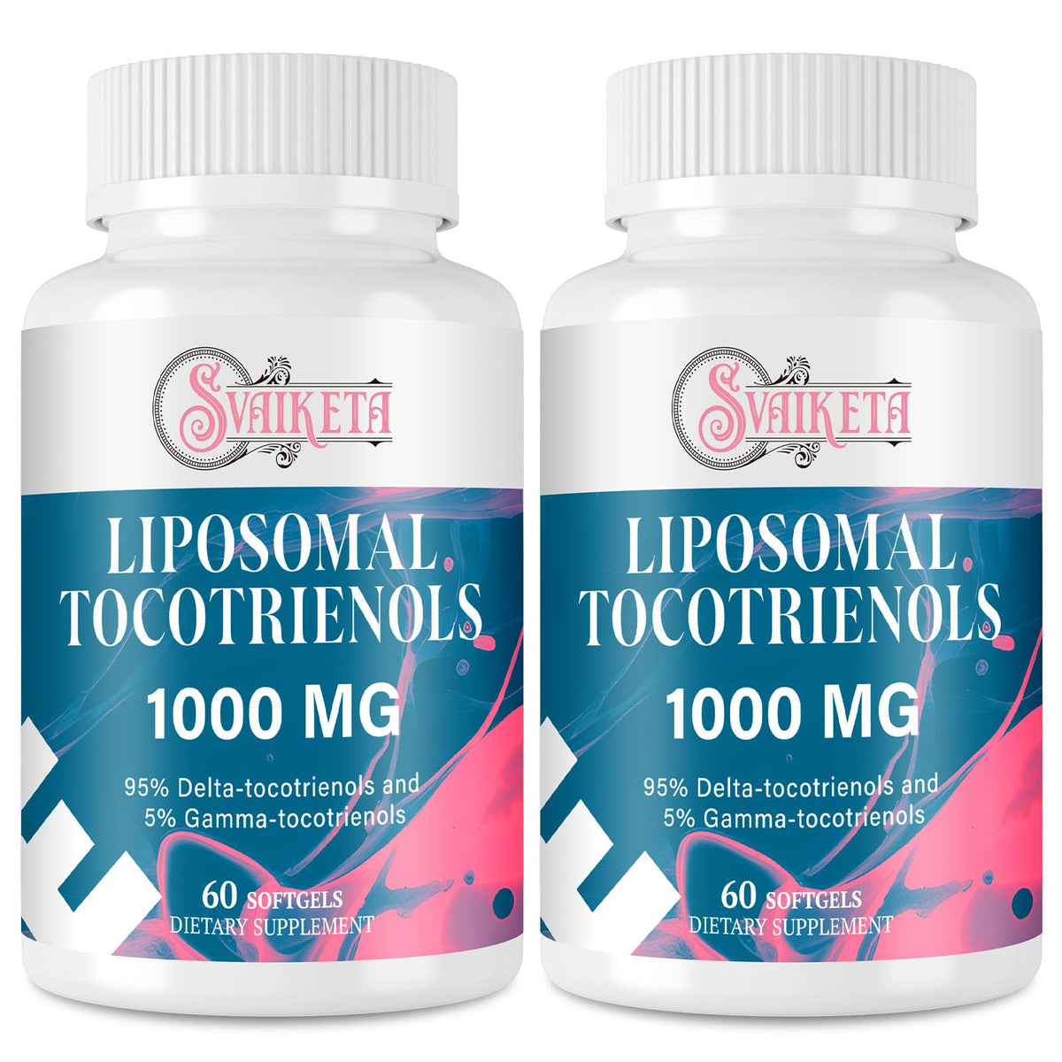 Flacon de Svaiketa Tocotrienols Liposomaux 1000mg avec 60 gélules molles