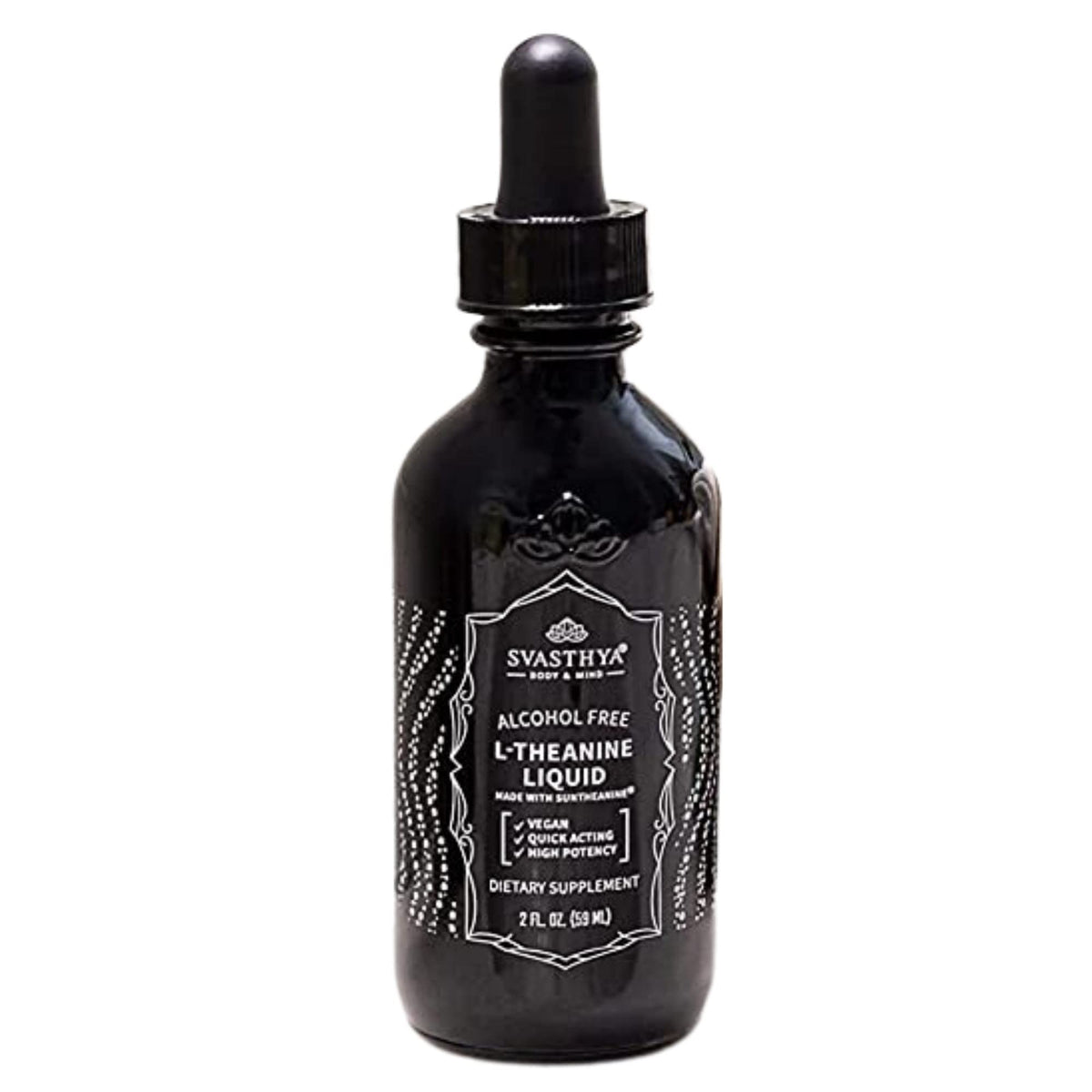 Flacon de Svasthya L-Théanine 60 ml vue de face