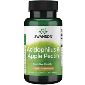Flacon de Swanson Acide Lactique et Pectine de Pomme 90 capsules vue de face