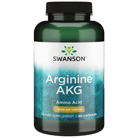 Flacon de Swanson Arginine AKG 1000 mg, 90 capsules, vue de face