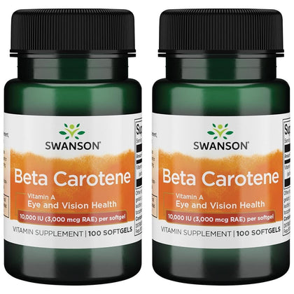 Flacon de Swanson Beta-Carotène 10000 UI avec 100 gélules