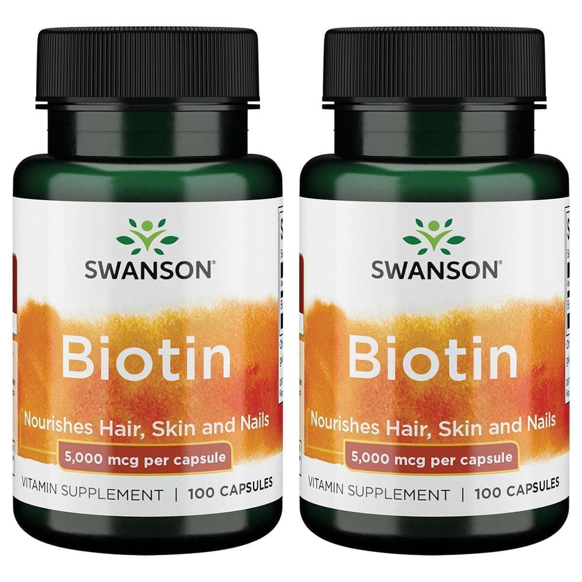Flacon de Swanson Biotine 5 000 µg avec 100 capsules