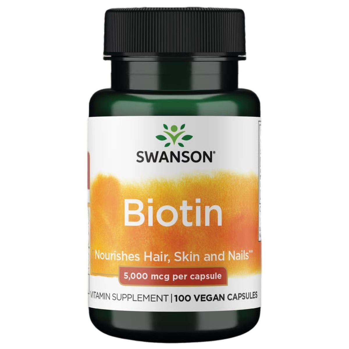 Flacon de Swanson Biotine B7 5000 mcg vue de face