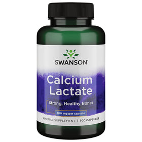 Flacon de Swanson Calcium Lactate 100 mg avec 100 capsules