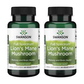 Flacon de Swanson Champignon de Lion 500 mg, 60 capsules végétales