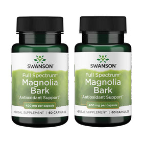 Flacon de Swanson Écorce de Magnolia 400 mg, 60 capsules, vue de face