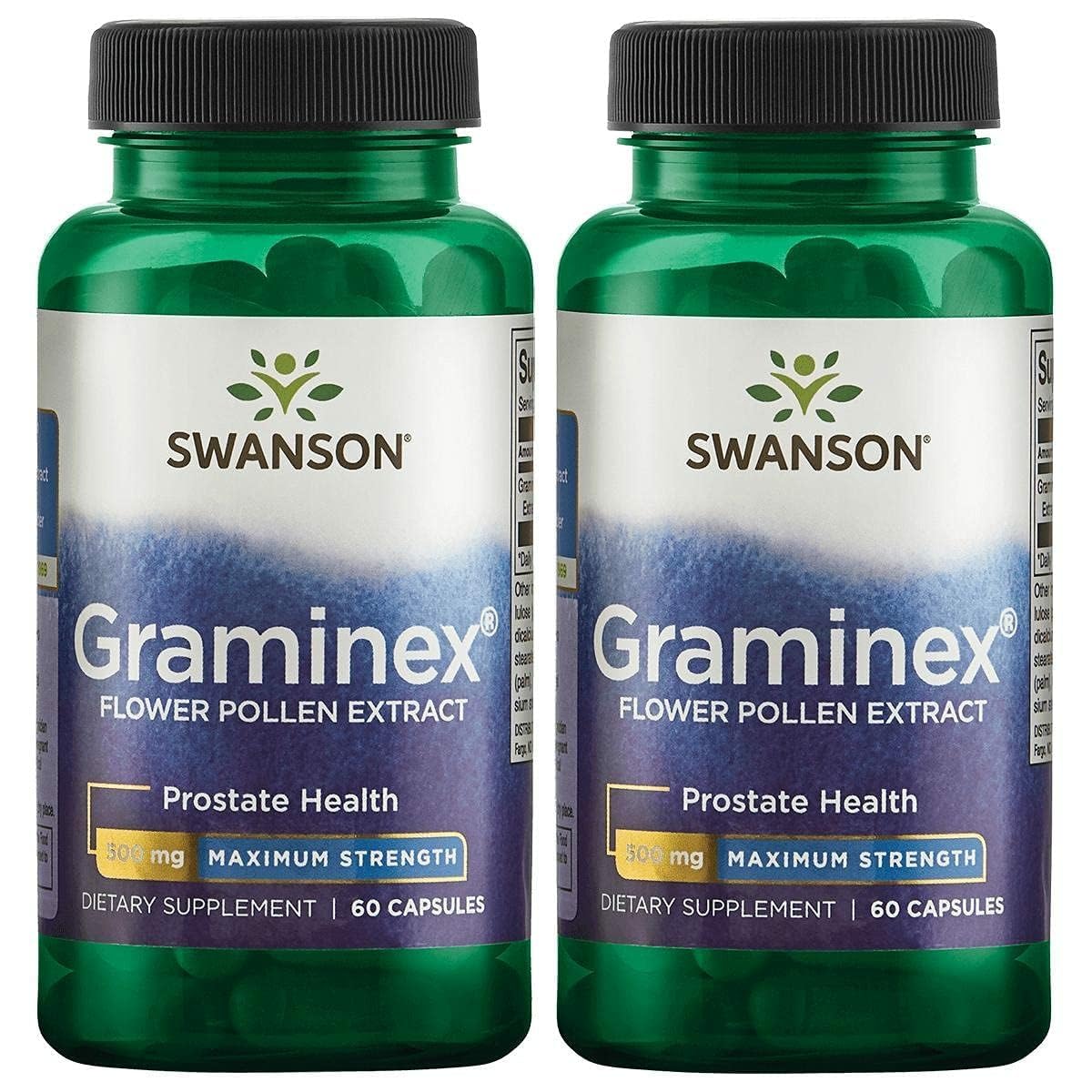 Flacon de Swanson Graminex Pollen Fleur 500mg vue de face
