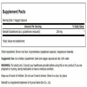 Flacon de Swanson L-Glutathione avec étiquette visible