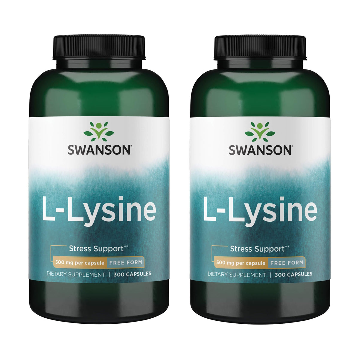 Flacon de Swanson L-Lysine 500 mg avec 300 capsules