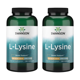 Flacon de Swanson L-Lysine 500 mg avec 300 capsules