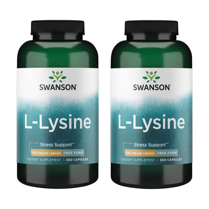 Flacon de Swanson L-Lysine 500 mg avec 300 capsules