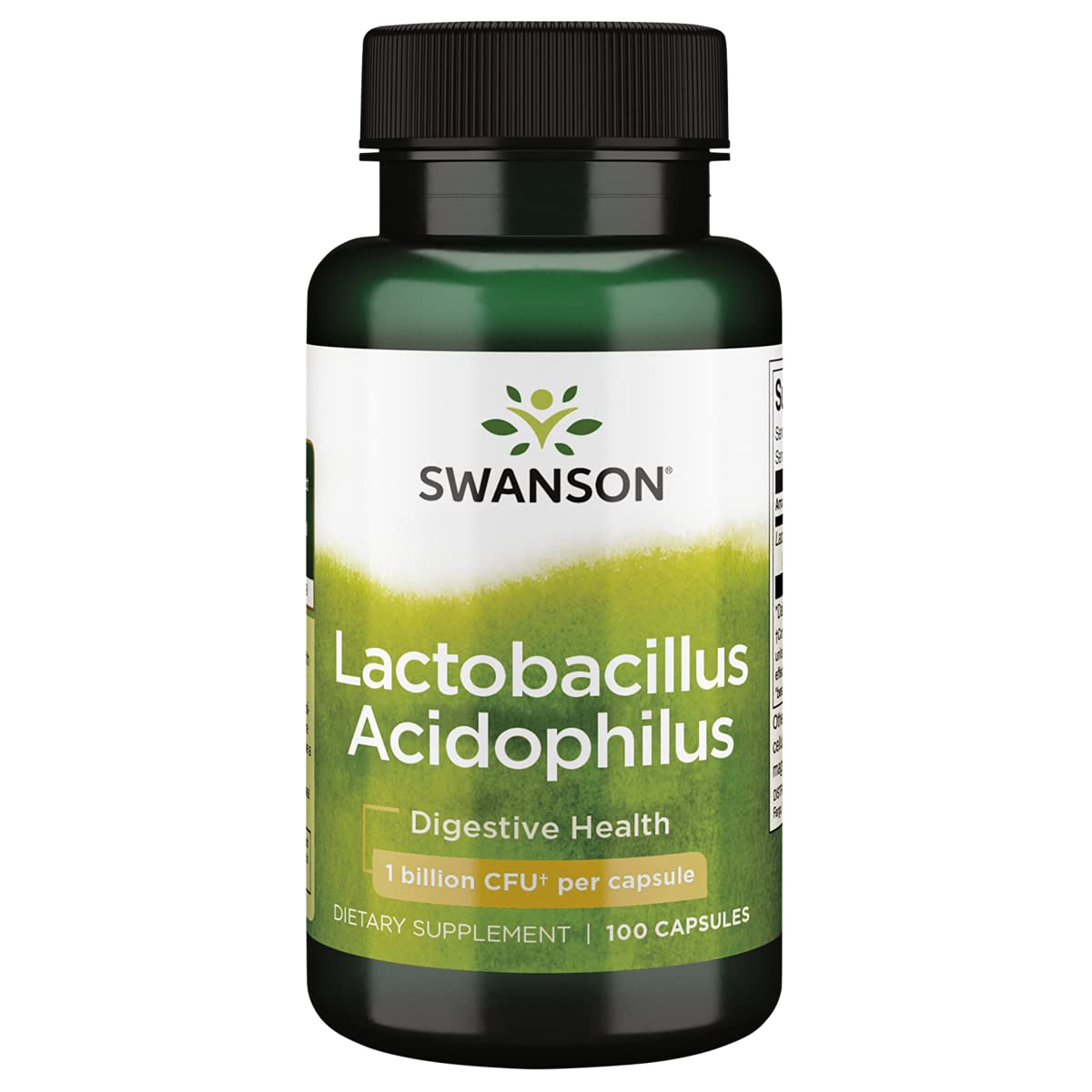 Flacon de Swanson Lactobacillus Acidophilus 100 capsules vue avant
