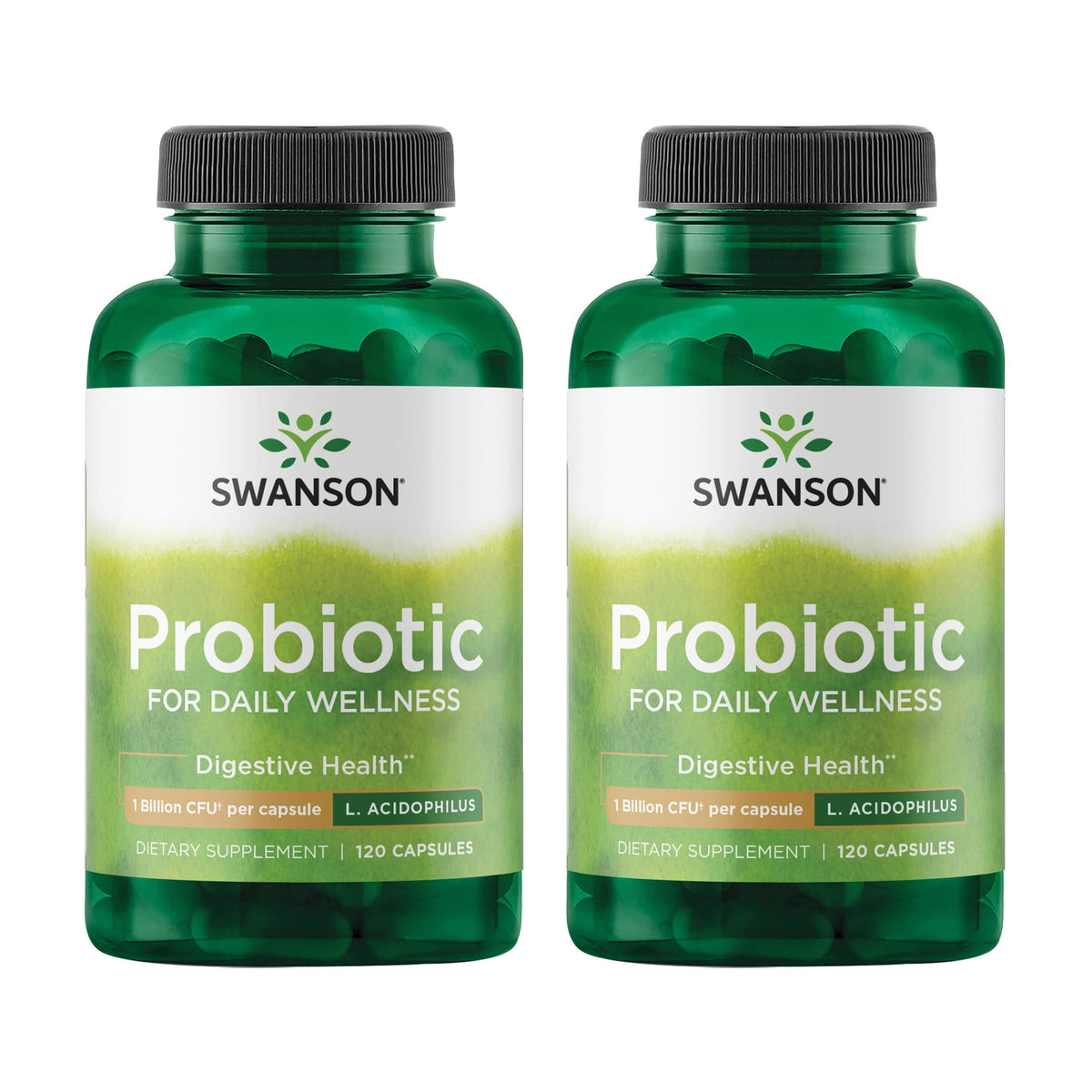 Flacon de Swanson Probiotique 1 Milliard CFU 120 capsules vue avant