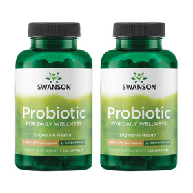 Flacon de Swanson Probiotique 1 Milliard CFU 120 capsules vue avant