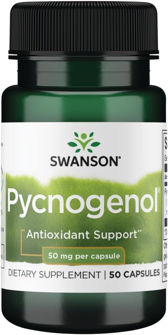 Flacon de Swanson Pycnogenol Antioxidant 50 mg contenant 50 capsules
