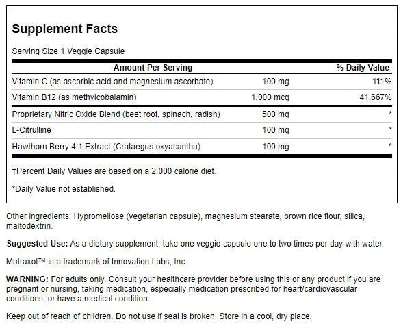 Flacon de Swanson Racine de Betterave 60 capsules, étiquette visible