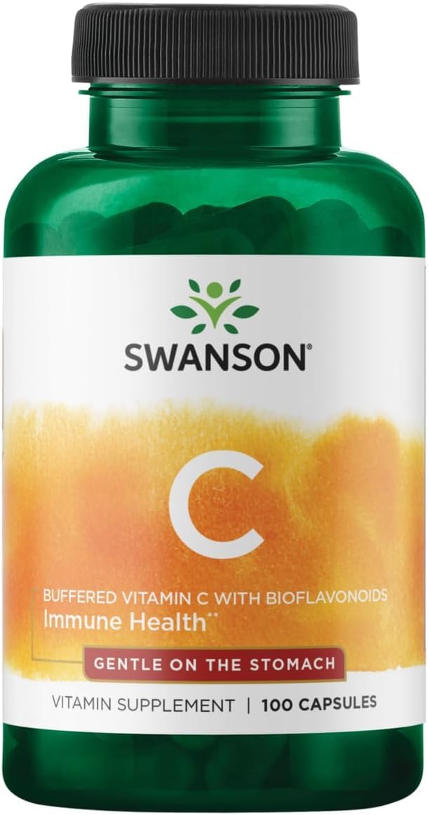 Flacon de Swanson Vitamine C 500 mg 100 capsules vue de face