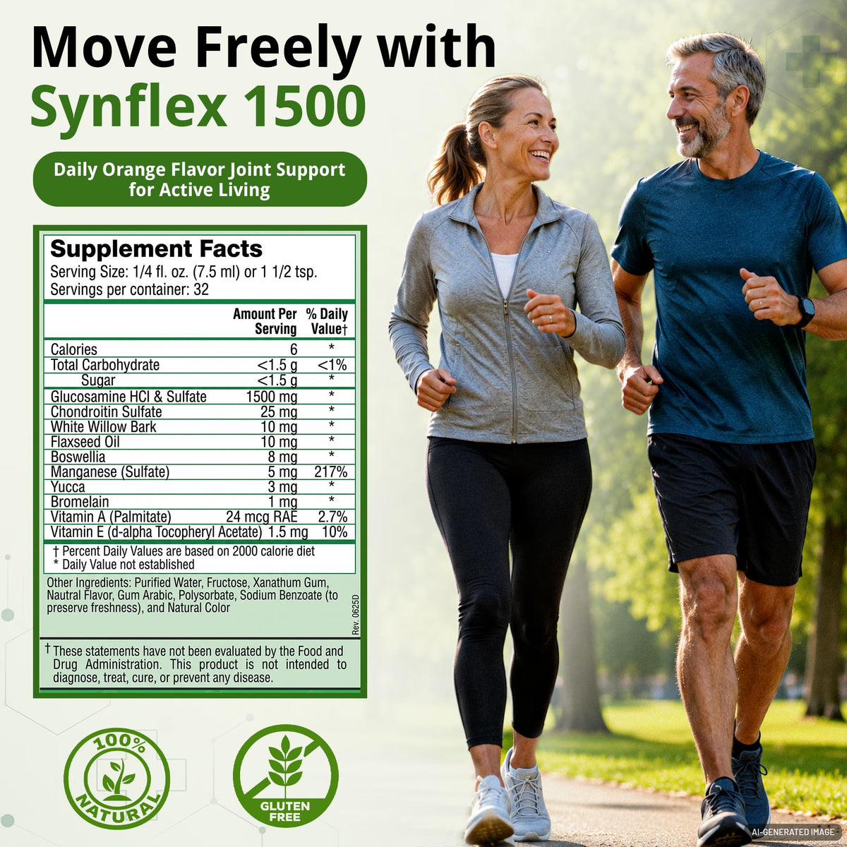 Flacon de Synflex sur une table avec des plantes