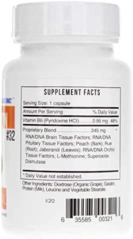 Flacon de Système Formulas #32 Bio Function Gb avec étiquette