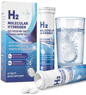 Flacon de tablettes d'eau hydrogène Hekeauo de 60 comprimés