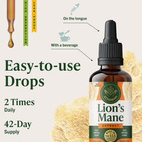 Flacon de teinture Crinière de Lion HERBAMAMA avec compte-gouttes