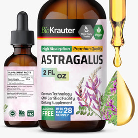 Flacon de teinture d'astragale BIO KRAUTER 60 ml avec étiquette