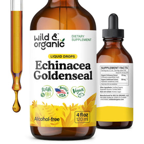 Flacon de teinture d'échinacée et oranger Wild & Organic 120 ml