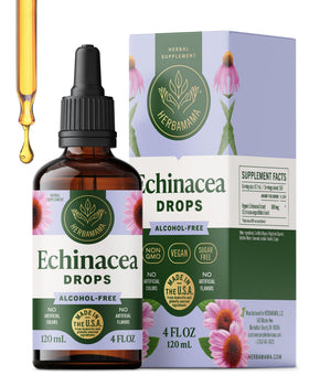 Flacon de teinture d'Echinacée HERBAMAMA 285g vue de face