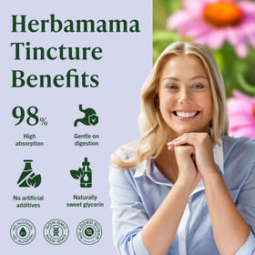Flacon de teinture d'Echinacée HERBAMAMA avec compte-gouttes