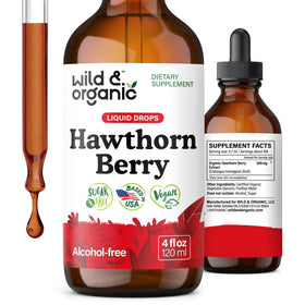 Flacon de teinture de baies de glauque Wild & Organic 600 mg vue de face
