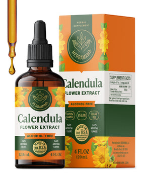 Flacon de teinture de Calendula HERBAMAMA 281g vue de face