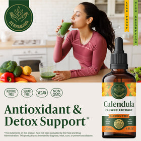 Flacon de teinture de Calendula HERBAMAMA avec le compte-gouttes