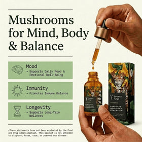 Flacon de teinture de champignons bio Fantastic Fungi avec étiquette