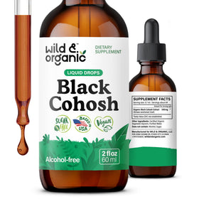 Flacon de teinture de cimicifuga Wild & Organic 2 oz vue avant