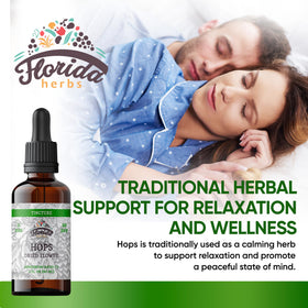 Flacon de Teinture de Houblon Bio FLORIDA HERBS avec étiquette
