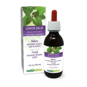 Flacon de teinture de mélisse Naturalma 4 fl oz vue avant