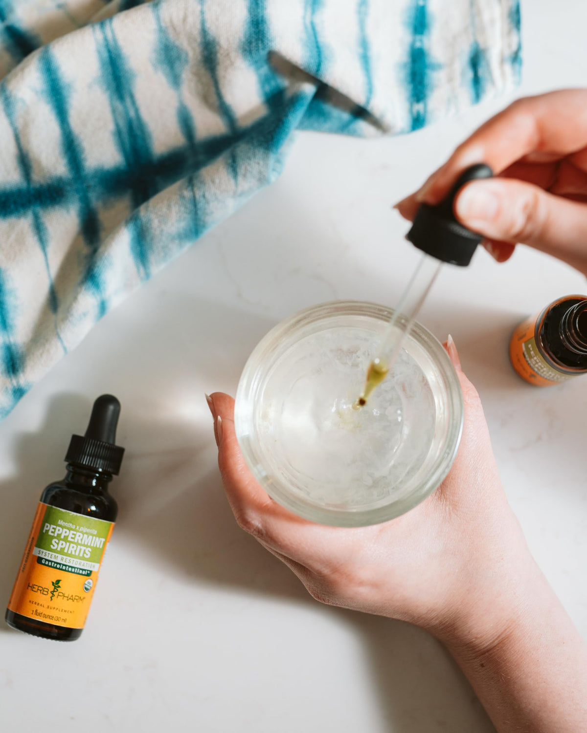 Flacon de teinture de menthe poivrée Herb Pharm avec goutte à goutte